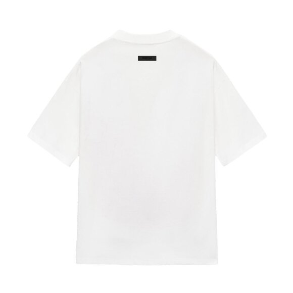 ESSENTIALS Flocked Small Letters Short T-shirt - Picture 2 of 2